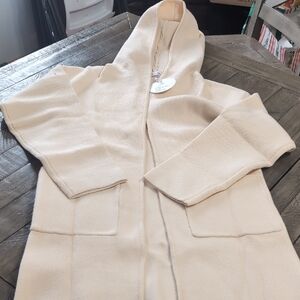 Women's Cream Hooded Jacket